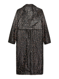 Leopard Long raincoat - Grey Morn