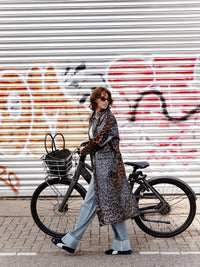 Leopard Long raincoat - Grey Morn