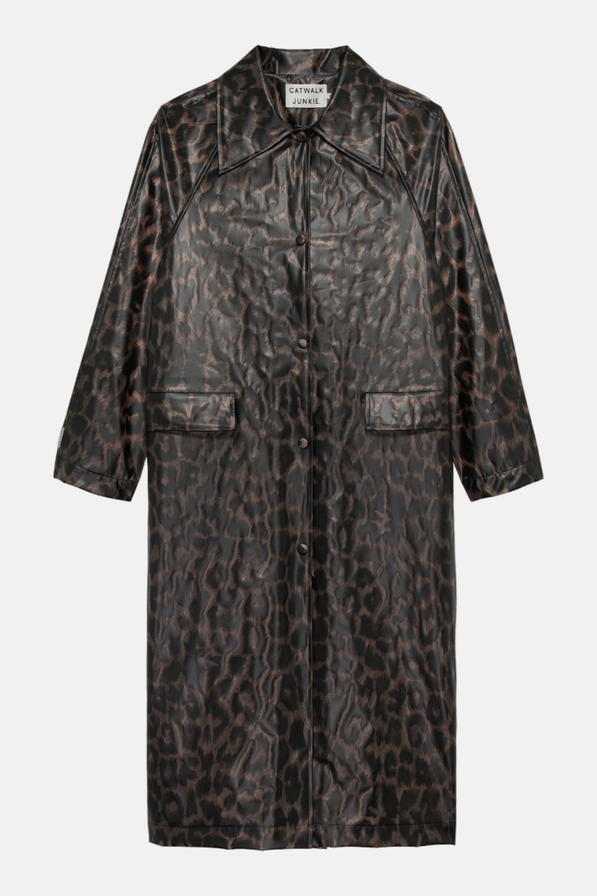 Leopard Long raincoat - Grey Morn