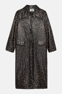 Leopard Long raincoat - Grey Morn