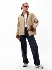 Oversized Cape Trenchcoat - Travertine