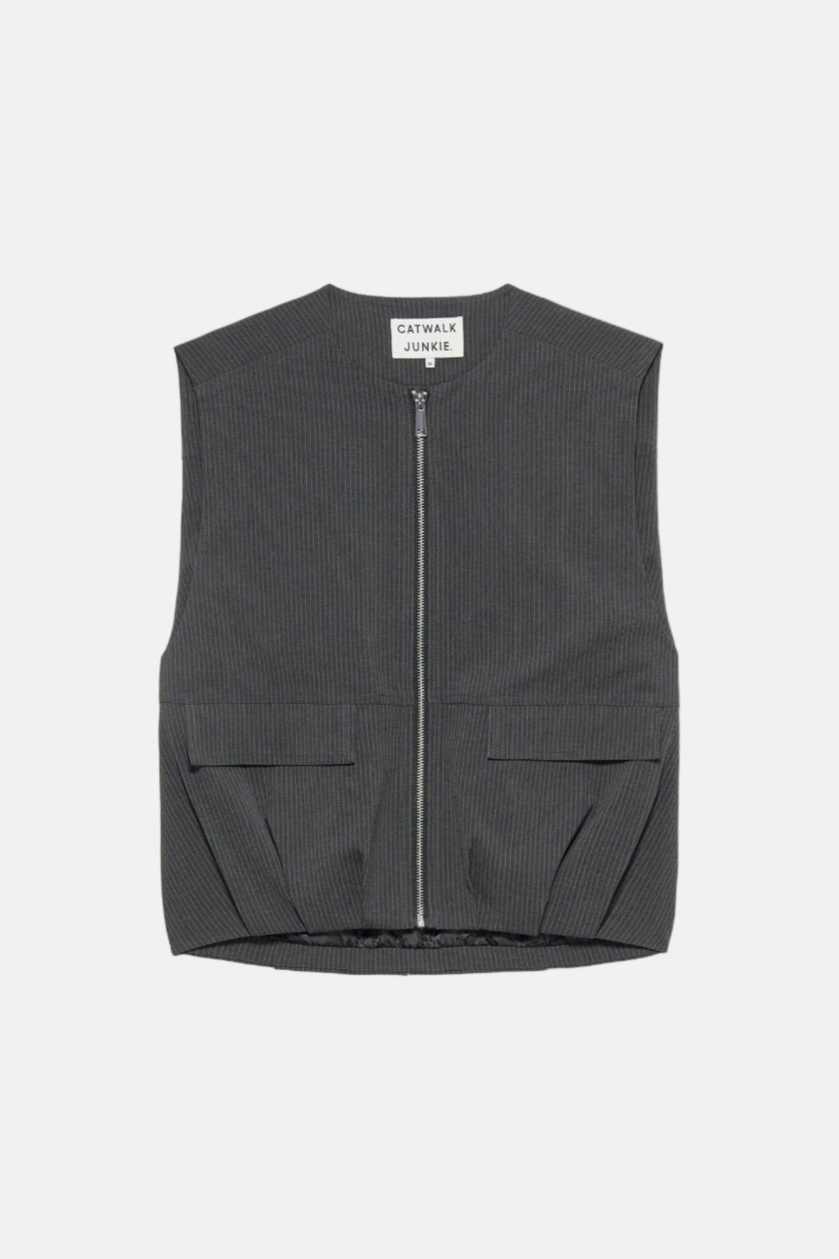 Bodywarmer Pinstripe - Dark Grey Melange