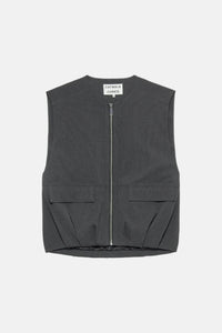 Bodywarmer Pinstripe - Dark Grey Melange