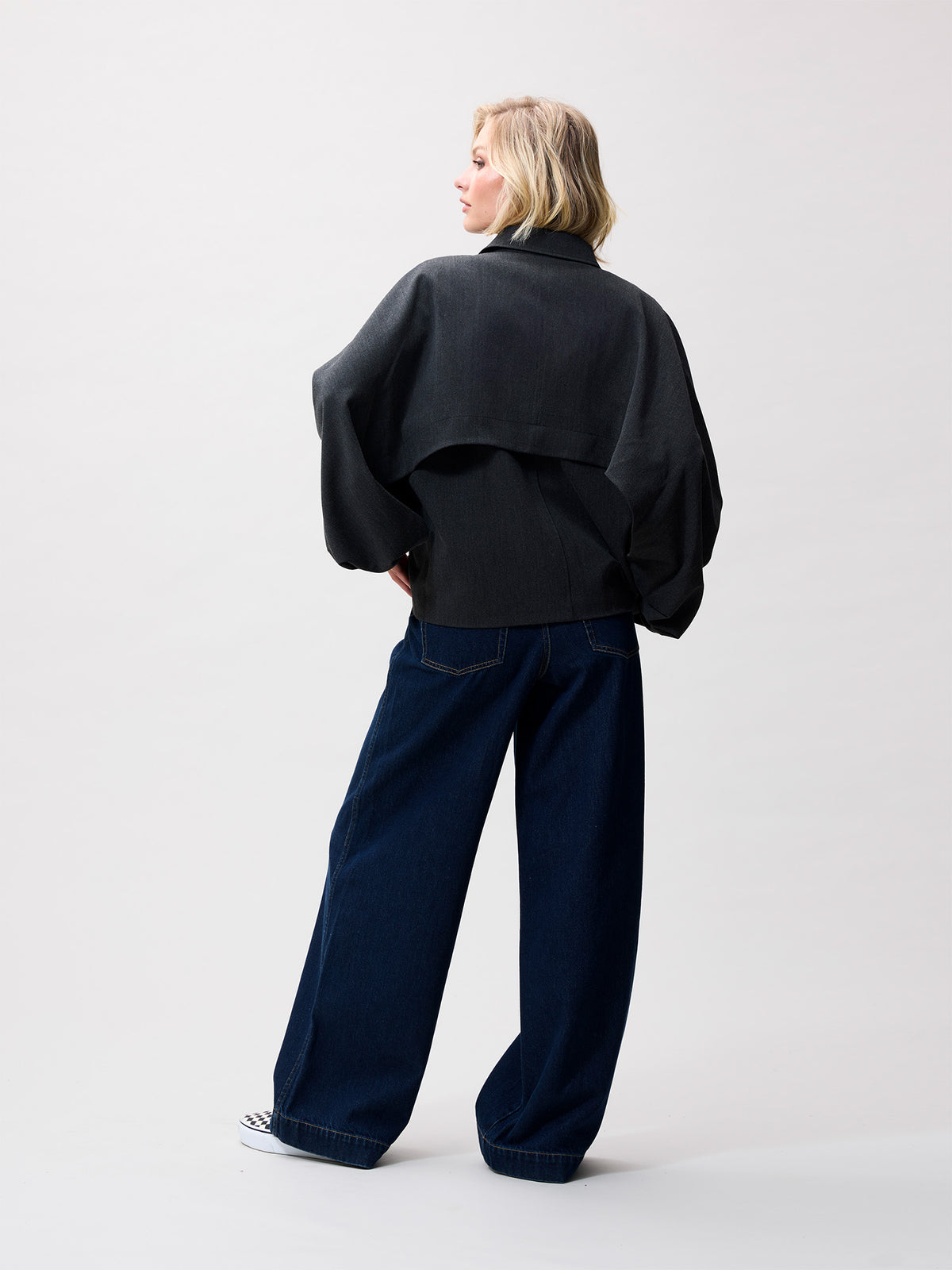 Jas Cape - Dark Grey Melange