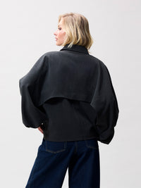 Jas Cape - Dark Grey Melange