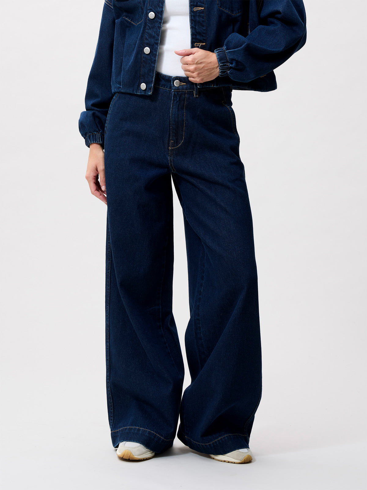 Jeans Wide Leg - Dark Blue