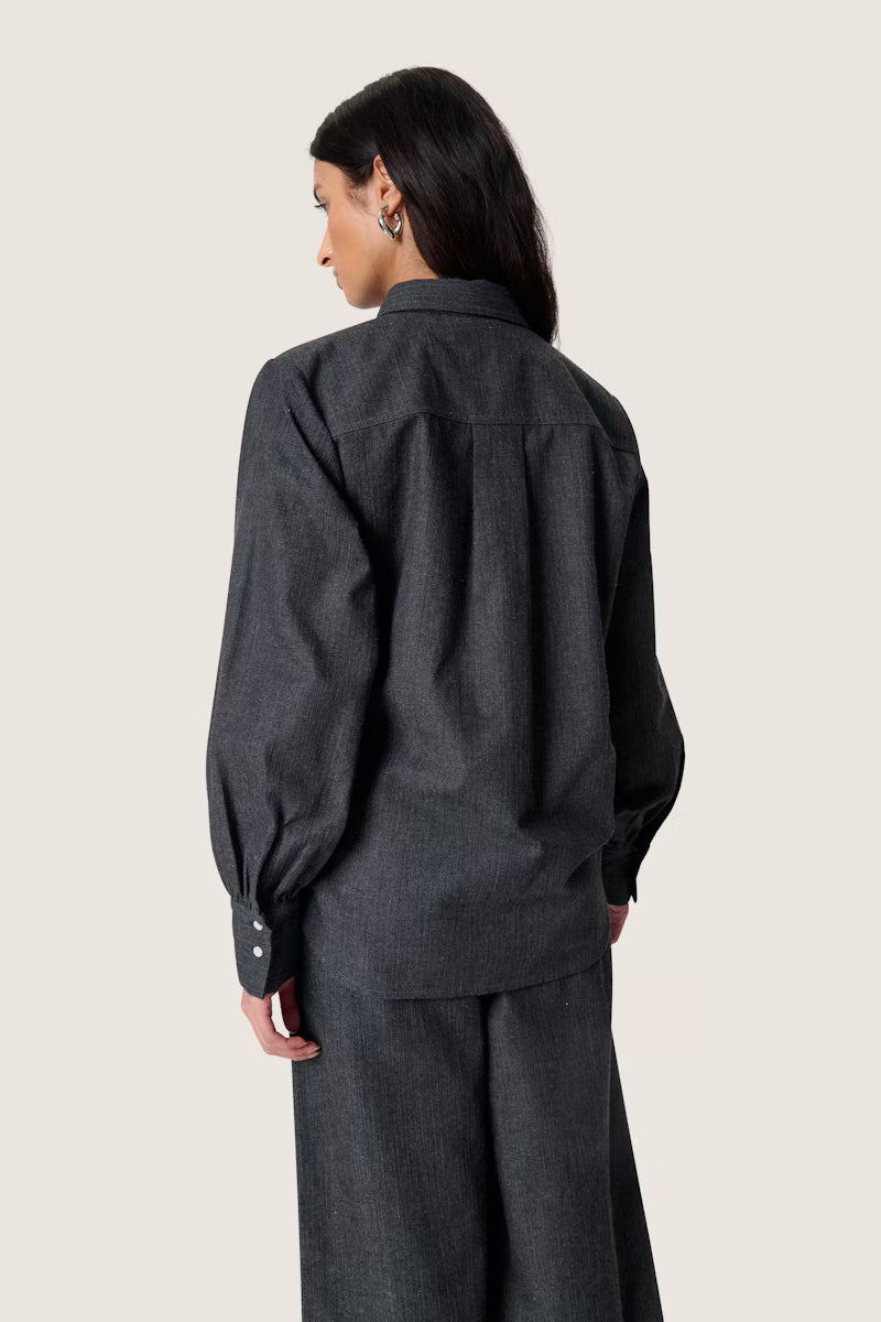 Kesja Helen Shirt - Black Denim Stripes