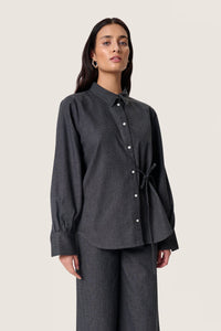 Kesja Helen Shirt - Black Denim Stripes
