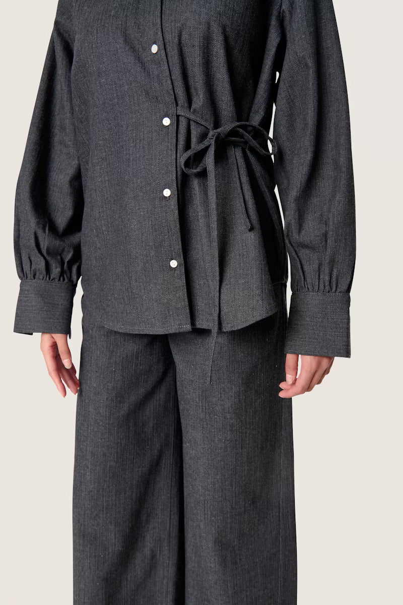 Kesja Helen Shirt - Black Denim Stripes