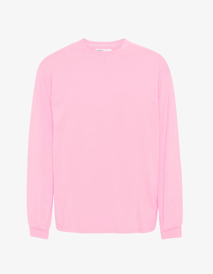 Shirt Oversized Organic LS Shirt - flamingo pink