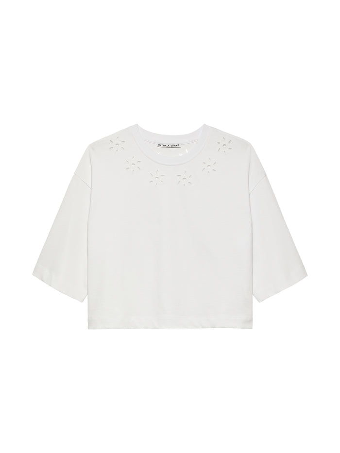 T-shirt Relaxed Cropped - wit