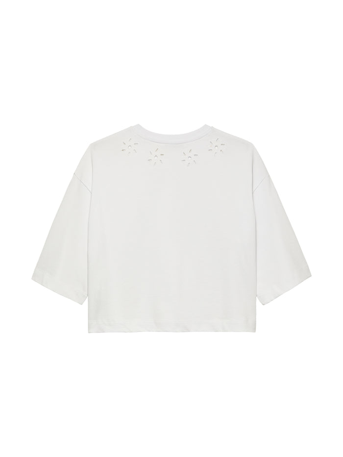 T-shirt Relaxed Cropped - wit