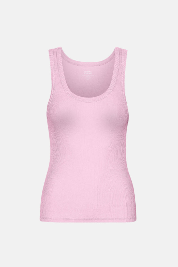 Top Organic Rib - flamingo pink