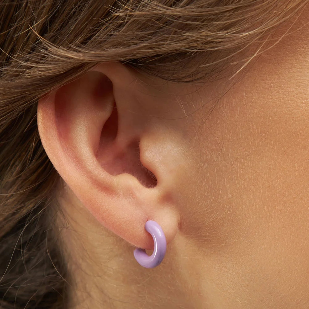 Oorsteker Color Hoop Chunky - paars