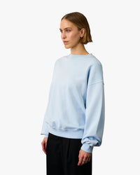 Sweater Organic Oversized Crew - navy blue