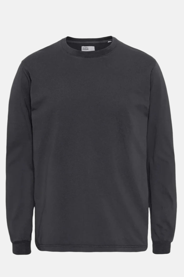 Shirt Oversized Organic LS - lava grey