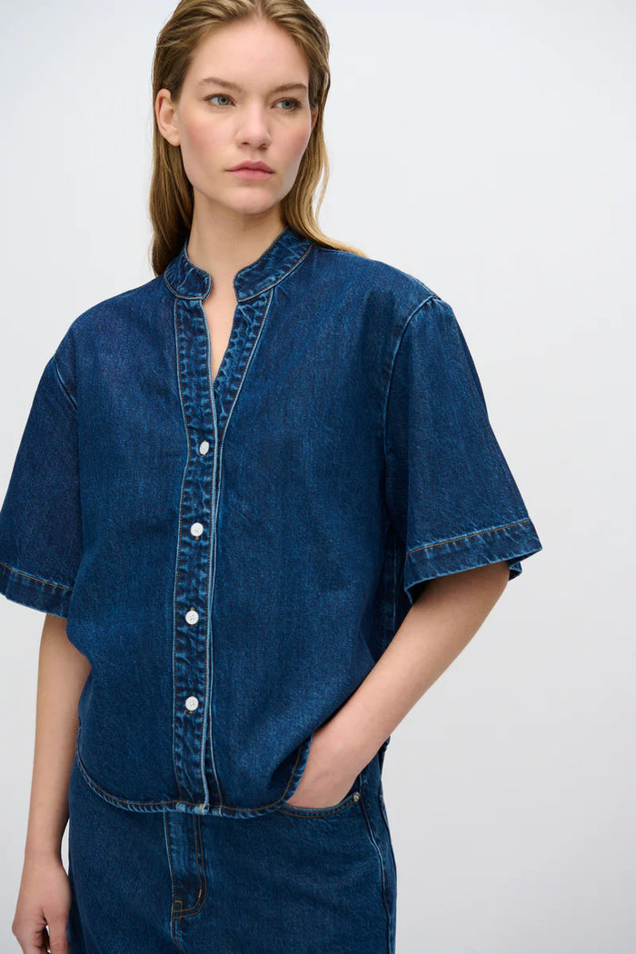 Blouse Alicia - medium blue