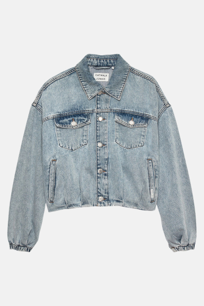 Vest Tuck In Denim - lichtblauw