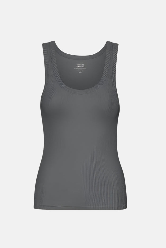 Top Organic Rib - lava grey