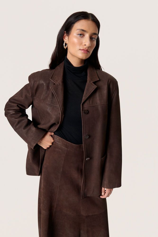 Blazer Parvati Leather - Coffee Bean