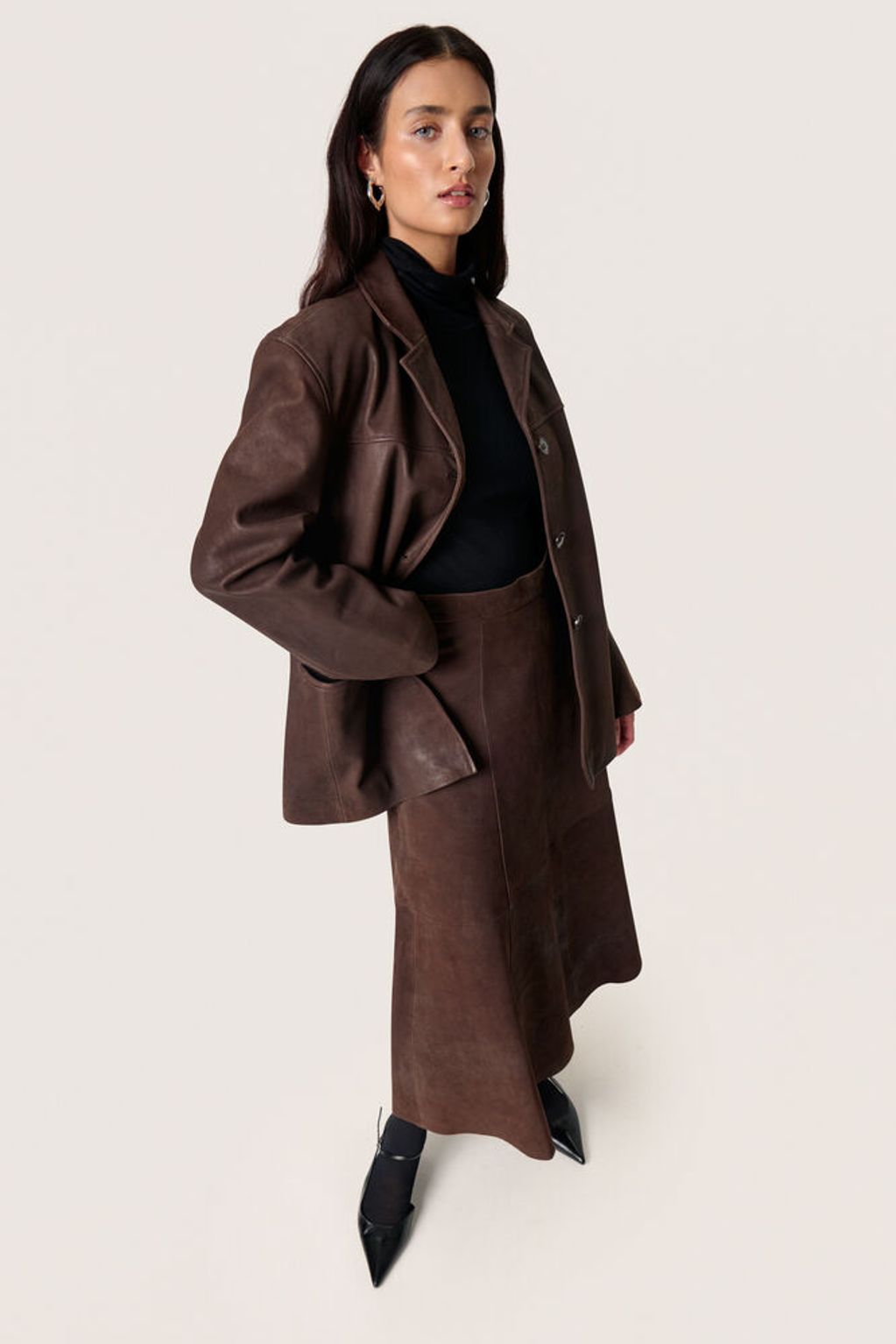 Blazer Parvati Leather - Coffee Bean