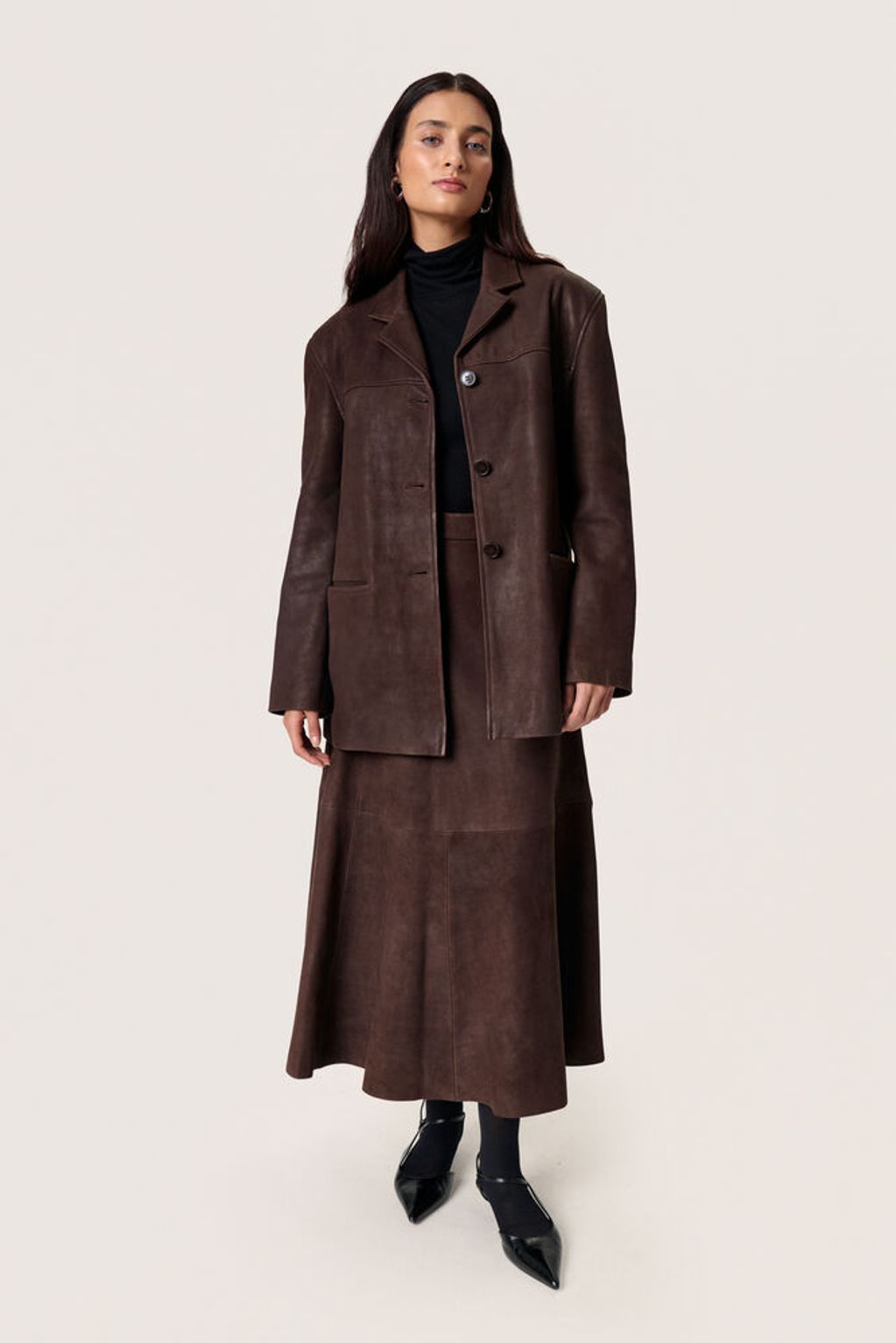 Blazer Parvati Leather - Coffee Bean