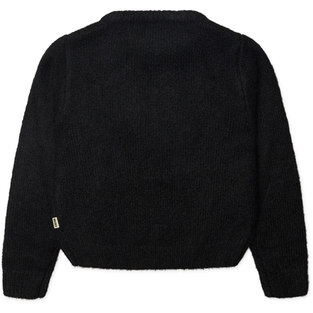 Trui Hua Fluffy Crew - black