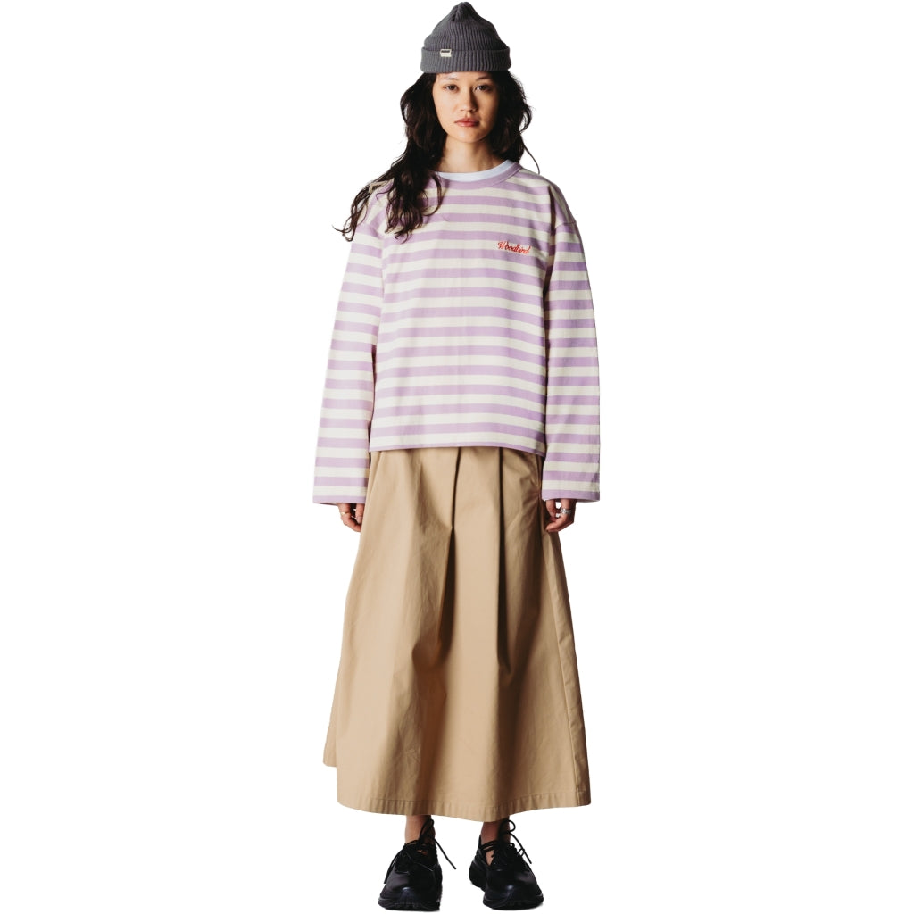 Shirt Joul Wide Sleeve Stripe - white-pink