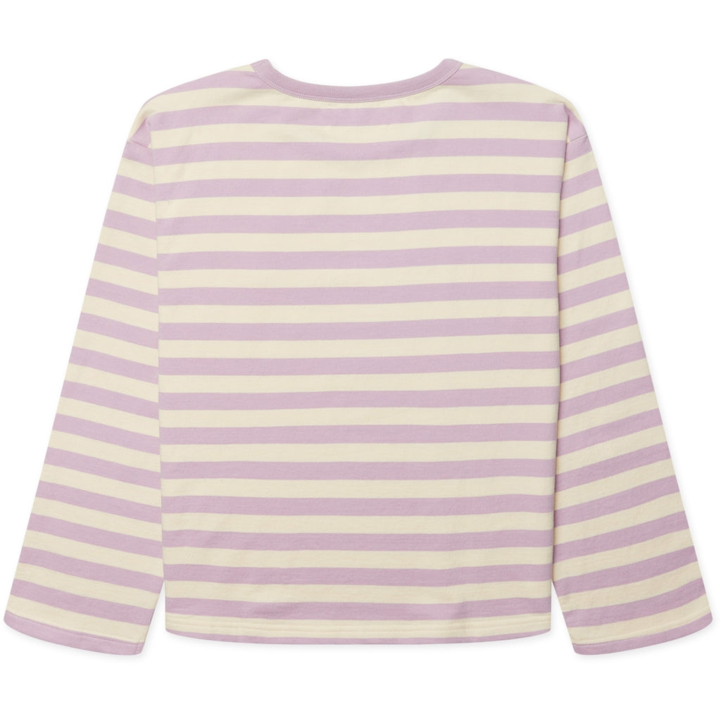 Shirt Joul Wide Sleeve Stripe - white-pink