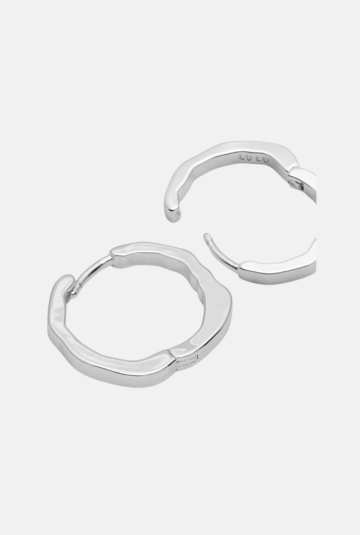 Oorhangers Organic Hoops - zilver