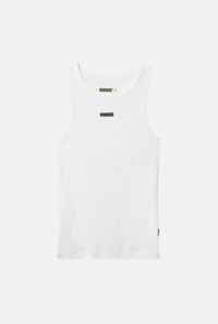 Top Dee Rib Tank - white