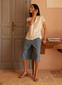 Short Adabella - light blue denim