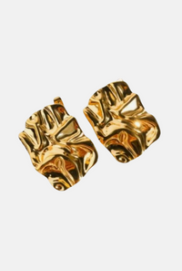 Oorstekers Broken Square - goud