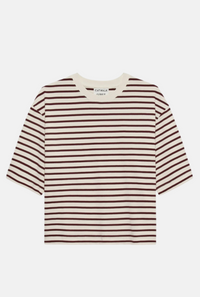 T-shirt Loose Fit Striped - winetasting