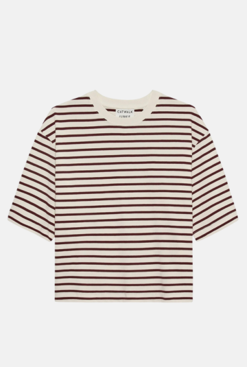 T-shirt Loose Fit Striped - winetasting