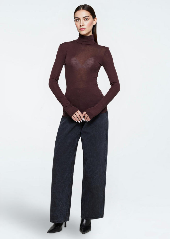Top Pernilles Turtleneck - Fudge