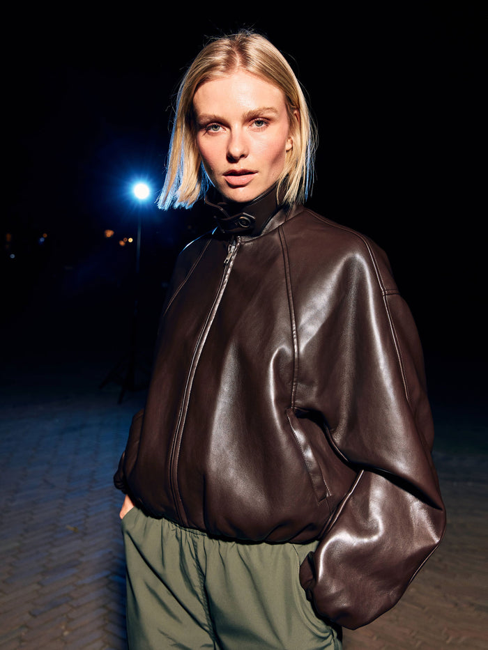 Jas Vegan Leather - dark cacao