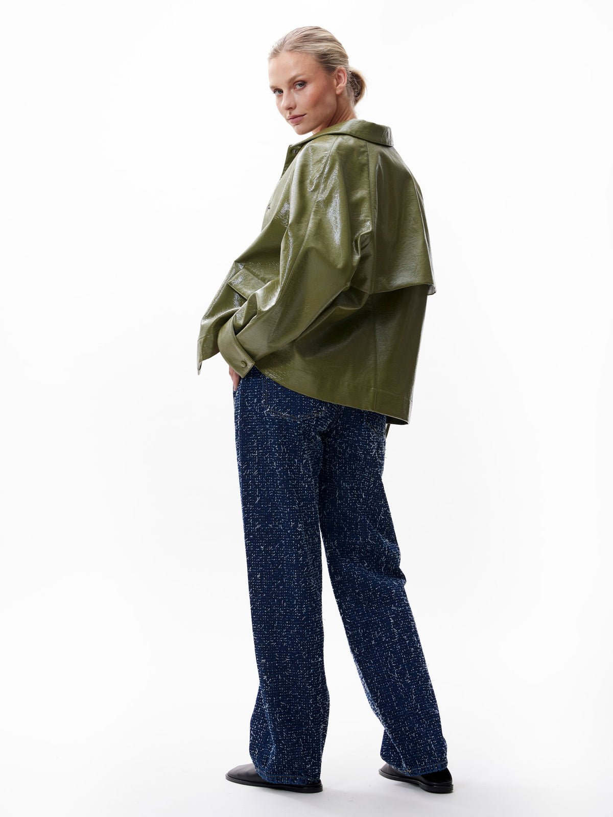 Jas Vegan Leather - olive branch