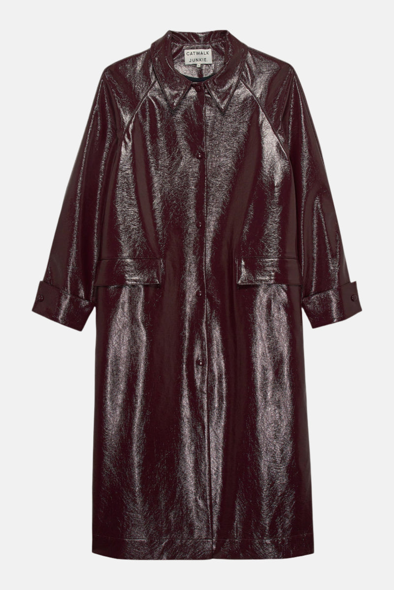 Jas Long Vegan Leather - fudge