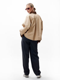 Oversized Cape Trenchcoat - Travertine
