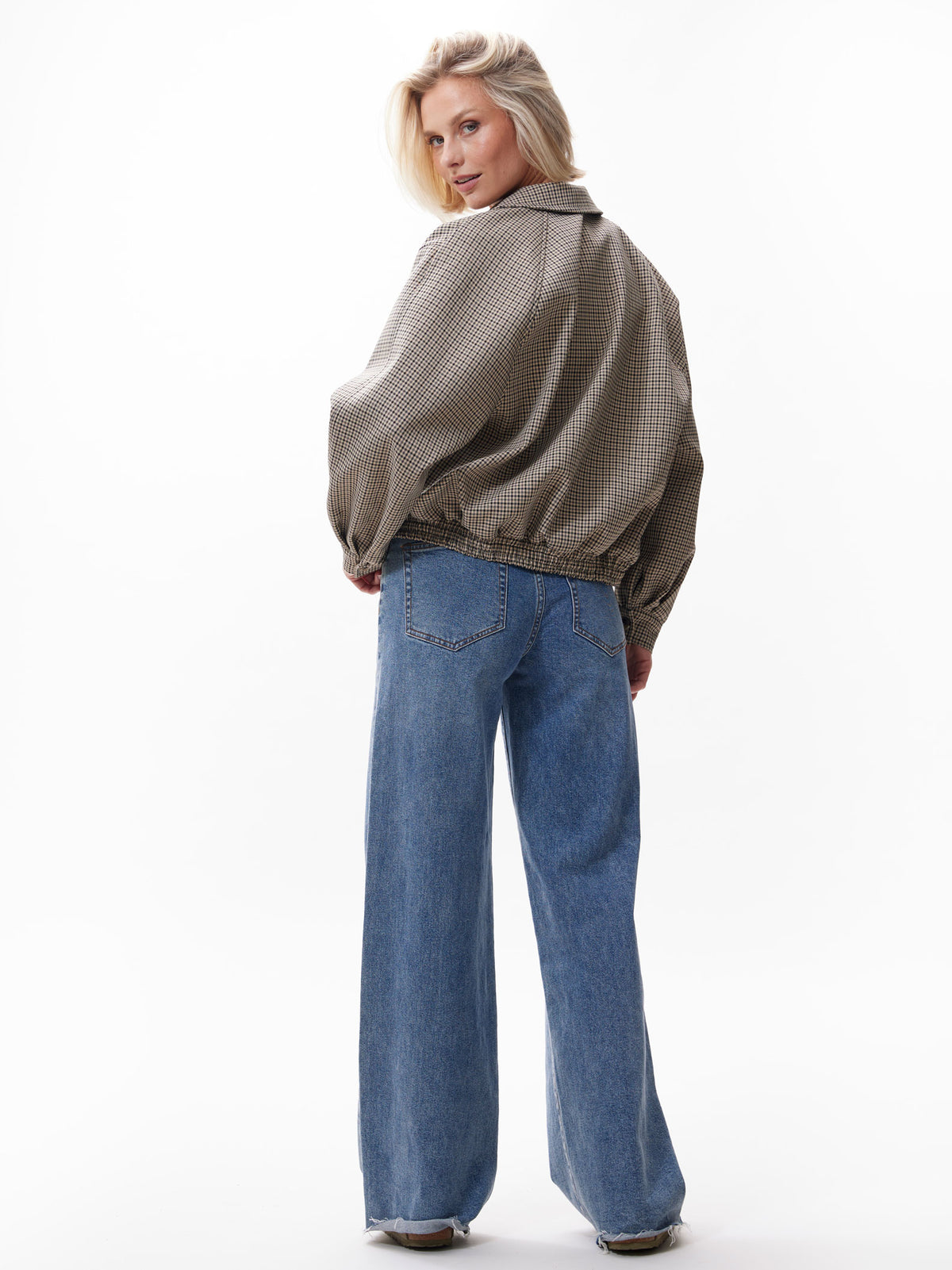 Check Bomber - Brown