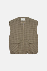 Check Bodywarmer - Brown