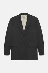 Blazer Pinstripe with back detail - Dark Grey Melange