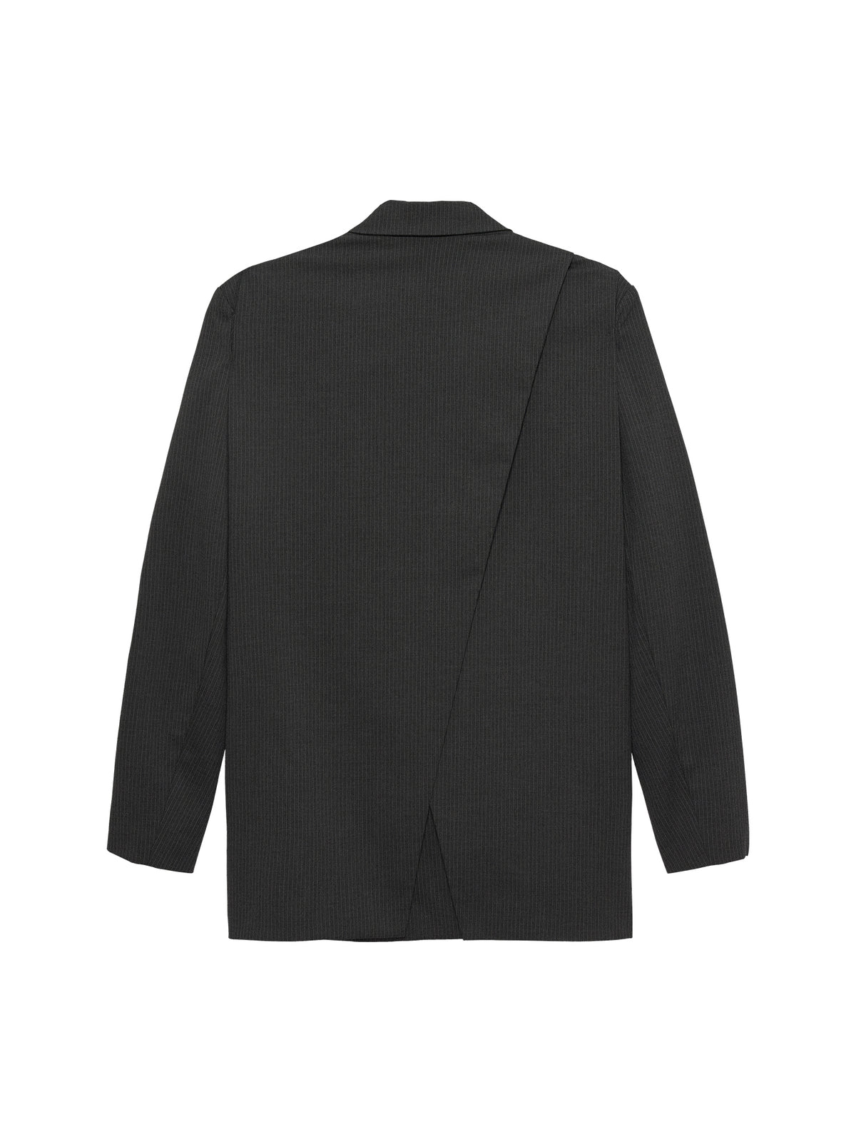 Blazer Pinstripe with back detail - Dark Grey Melange