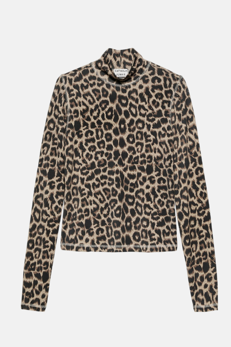 Shirt Leopard LS - bruin
