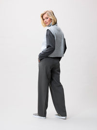 Vest Half Zip - Grey Melange