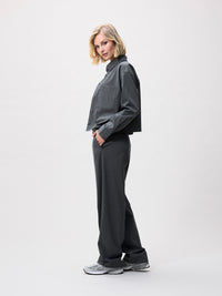 Blouse Cropped - Dark Grey Melange