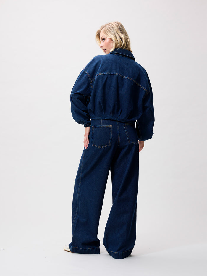 Jeans Wide Leg - Dark Blue