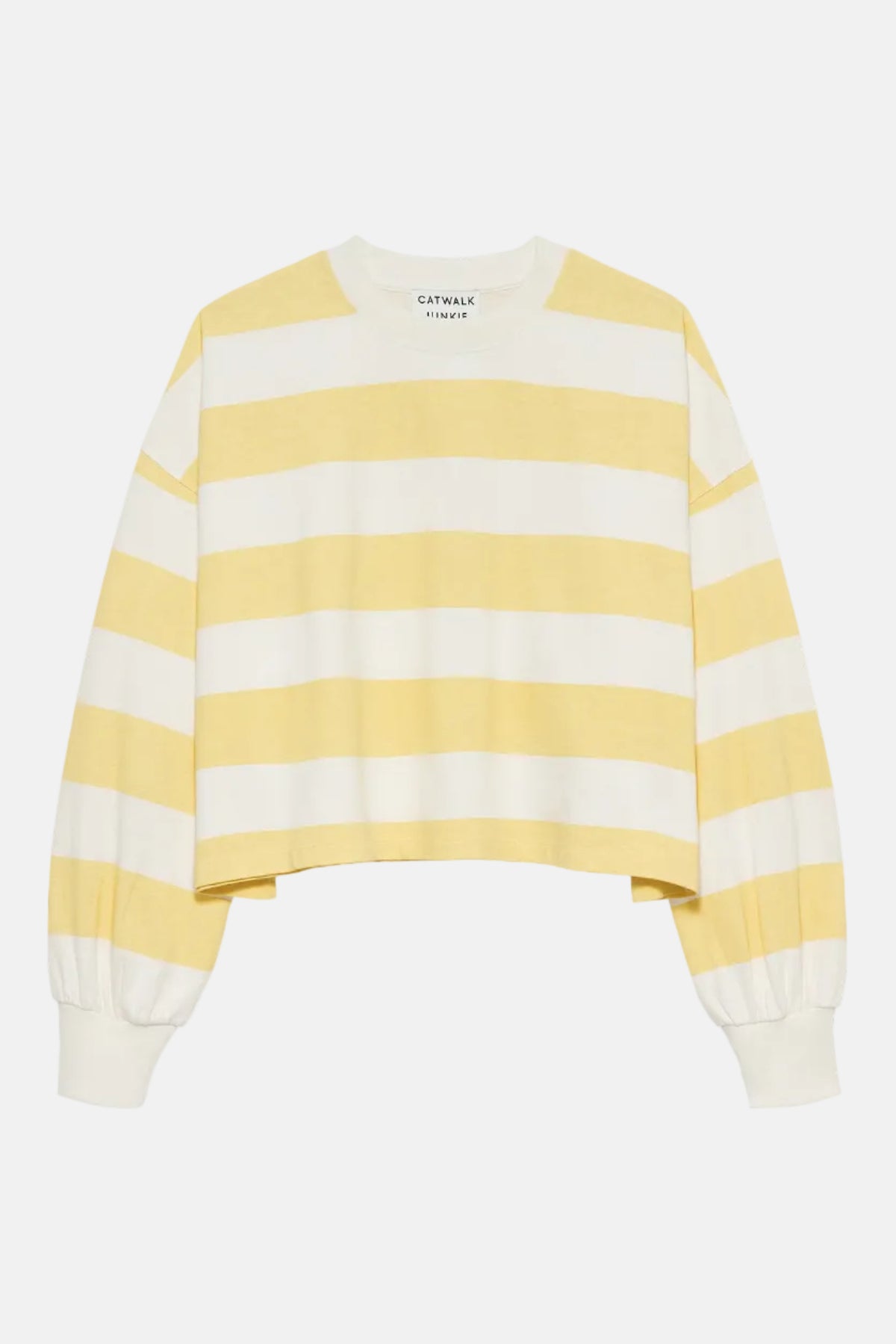 Shirt Oversized Striped Long Sleeve - mellow yellow