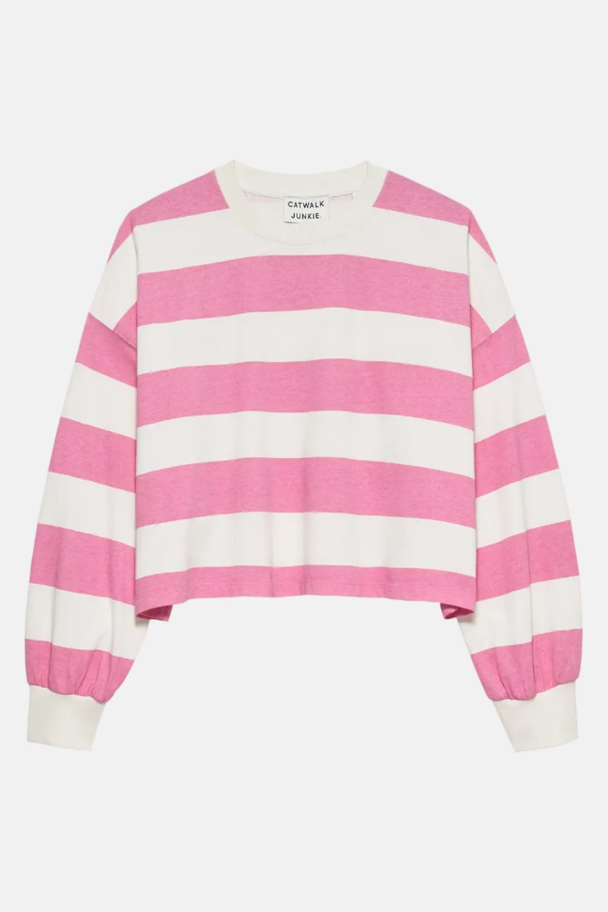 Shirt Oversized Striped Long Sleeve - rosebloom